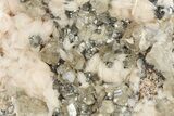 Cerussite Crystals with Bladed Barite on Galena - Morocco #222907-1